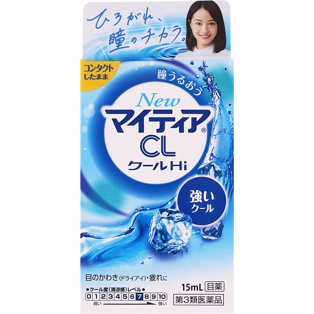 New Mighty Eye Drops CL Cool Hi-s 15ml Daiichi Sankyo Healthcare 【Лекарственное средство 3 класса】 (коробка на 20 штук)